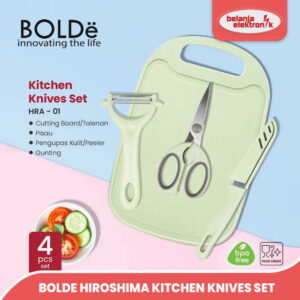 Bolde Hiroshima Kitchen Knives Set Pisau Gunting Talenan & Pengupas Kulit Hra-01